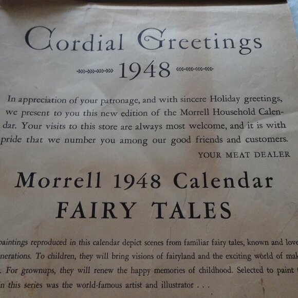 12 Fairy Tale Scenes Morrell 1948 Calendar Feodor Rojankovsky Set of Prints - Picture 3 of 14